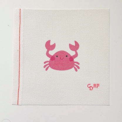 Happy Crab Artist Printed Needlepoint Canvas