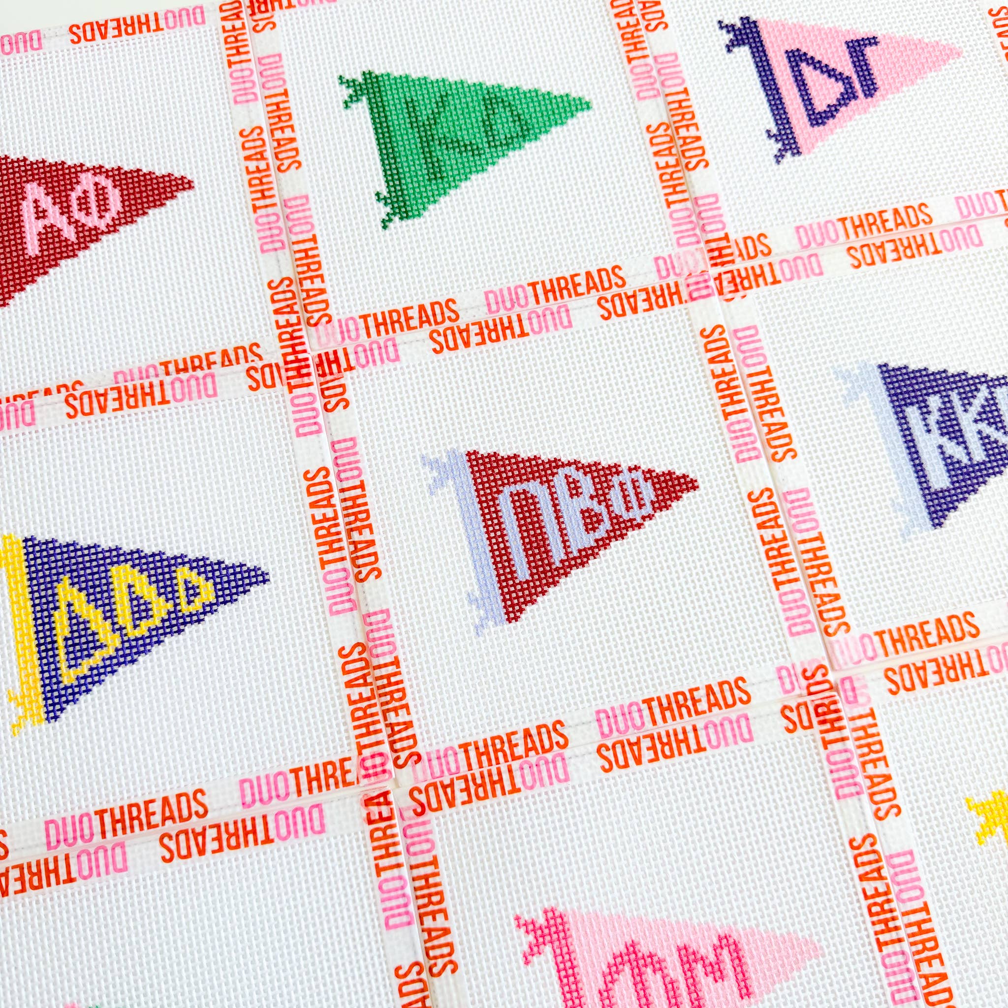 Sorority Pennant Needlepoint Canvas: GAMMA PHI BETA