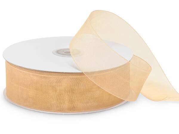 Sheer Organza Gift Packaging Ribbon: Light Blue / 1 Pack / 7/8"x100 yards
