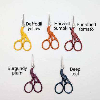 Colorful Stork Embroidery Scissors: Blush pink