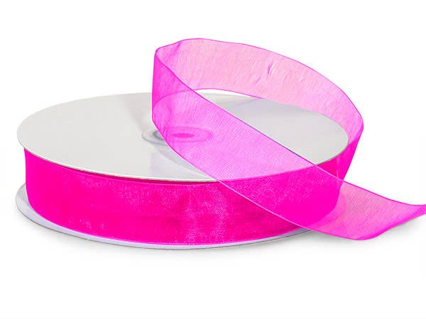 Sheer Organza Gift Packaging Ribbon: Light Blue / 1 Pack / 7/8"x100 yards