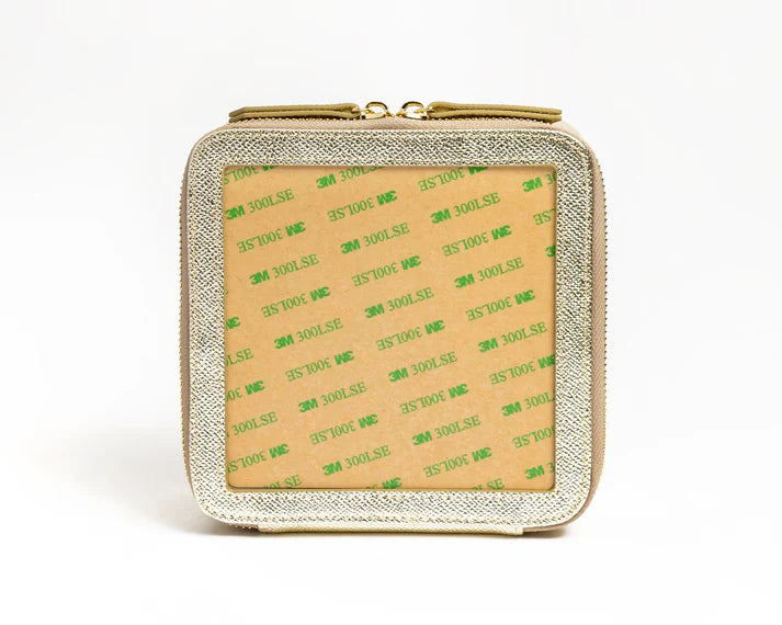 6" Leather Self Finishing Box - Gold