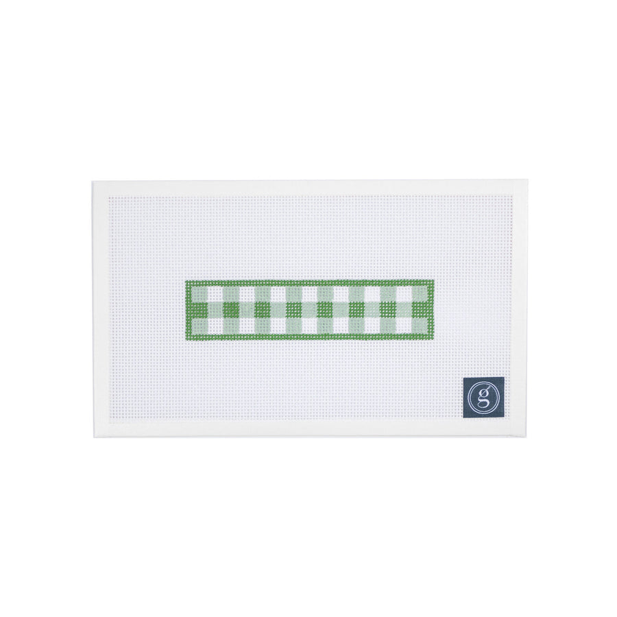 Green Gingham Fob Canvas