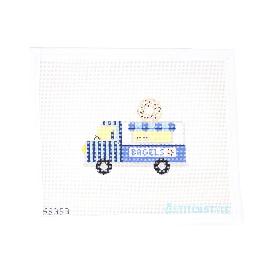 Bagel Food Truck 18 mesh Needlepoint Canvas