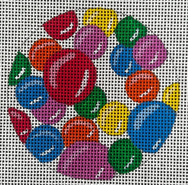 Gumballs Round Canvas