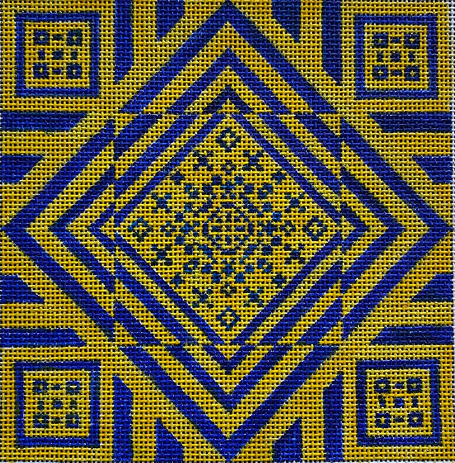Yellow/Blue Geometric