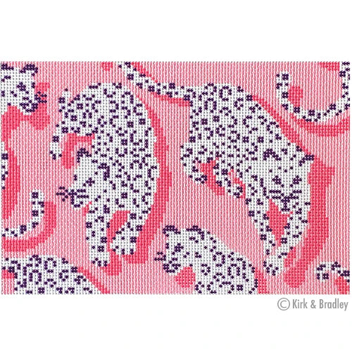 Leopard Clutch - Pink Canvas