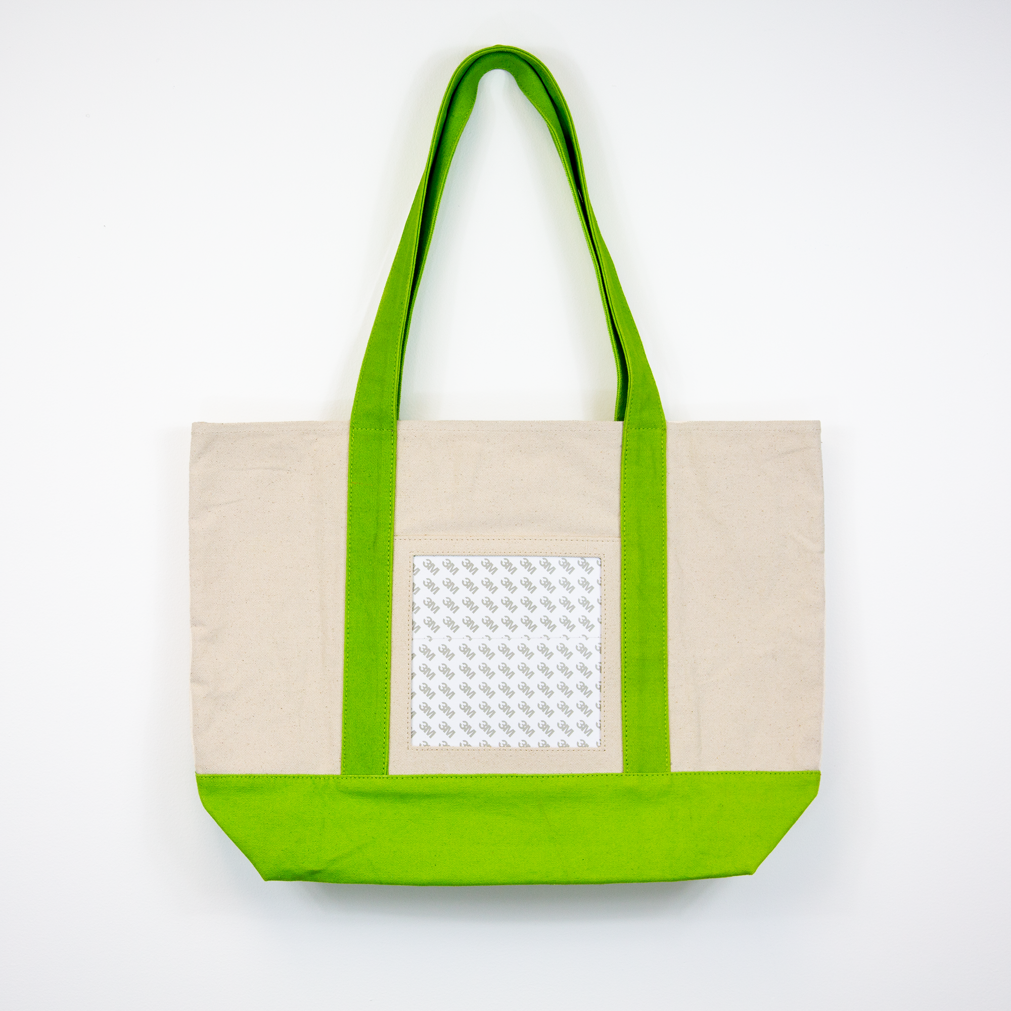 Tote Bag - Natural with Green 6" x 6" insert