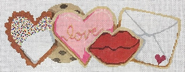 Valentine's Cookies Row Canvas