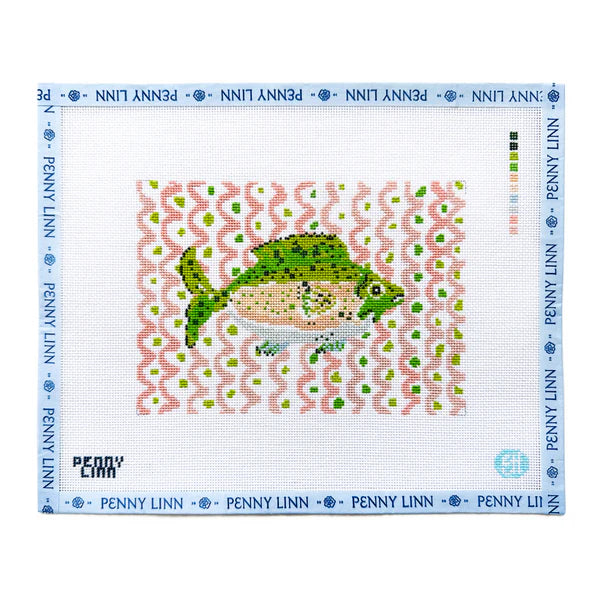 Pink Waves Fish Canvas