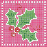 Holly Coaster - Pink Cavas