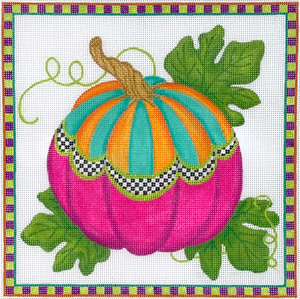 Funky Pumpkin Square #1 Canvas