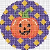 Halloween Round - Pumpkin Canvas
