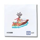 Dolce Vita Wooden Boat Club Reindeer Printed Canvas