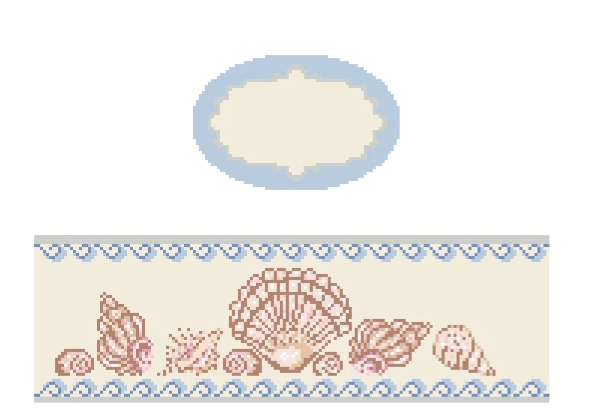 Sea Shells  Hinge Box Canvas w/ Hardware