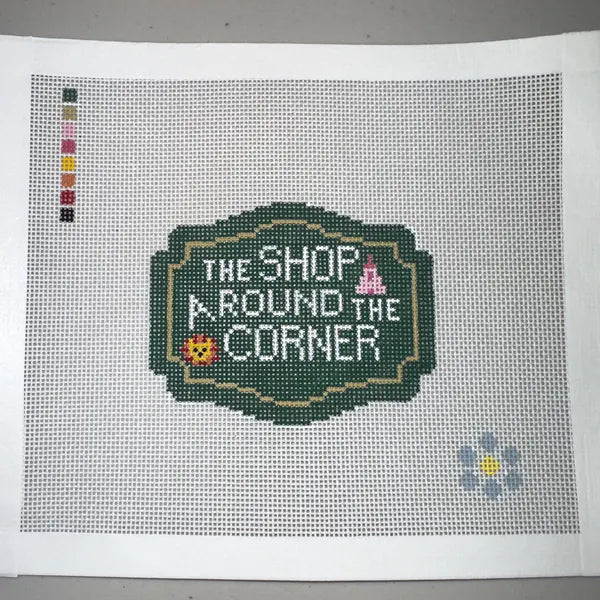 Shop Around the Corner Sign - Daisies Canvas