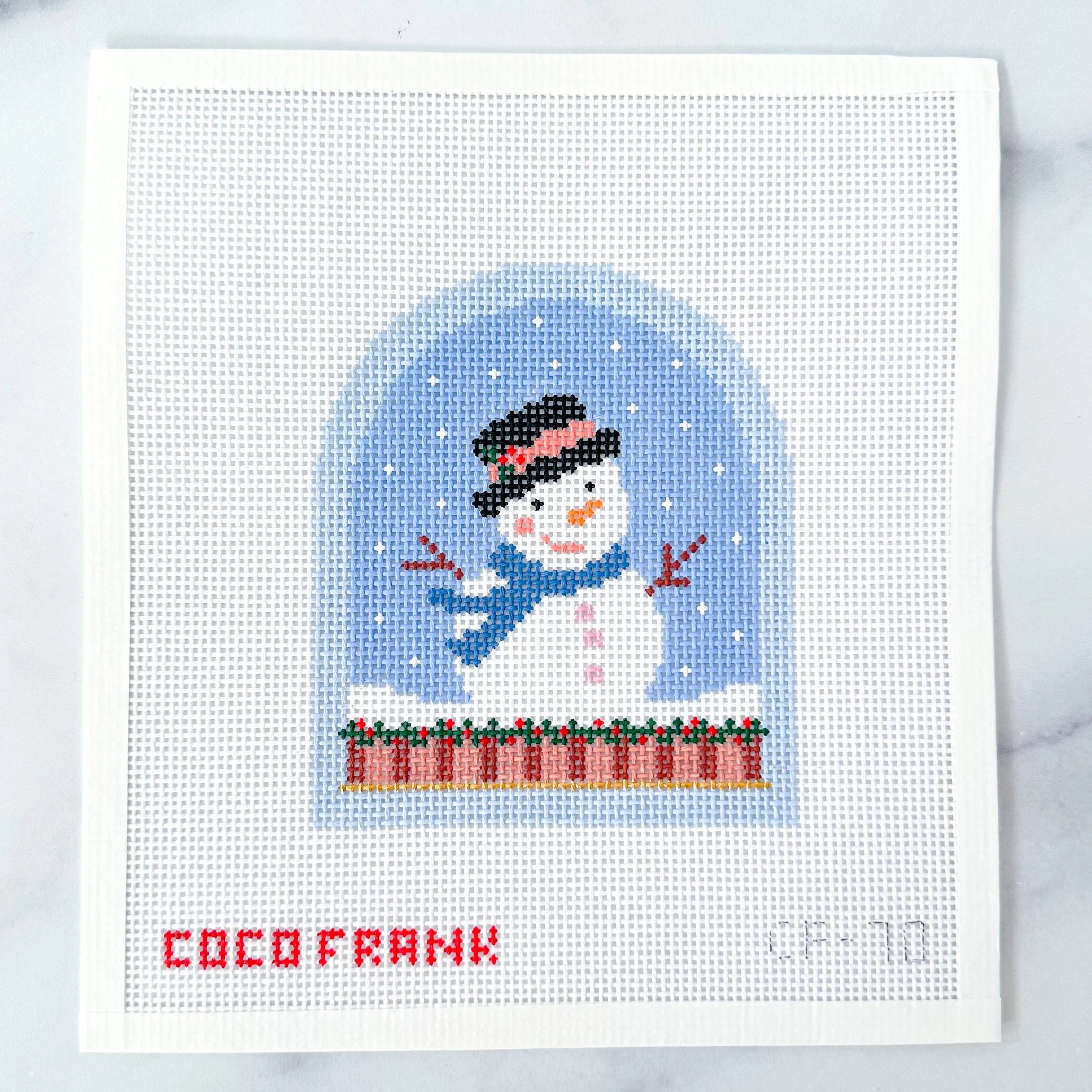 Snowman Snow Globe Canvas