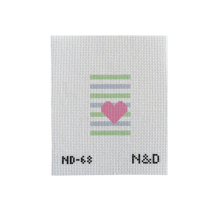 Beginner Striped Heart Canvas