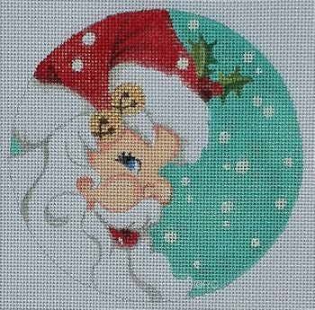 Santa Round Canvas