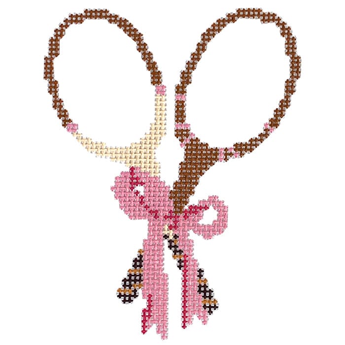 Tennis Rackets with Bow Canvas