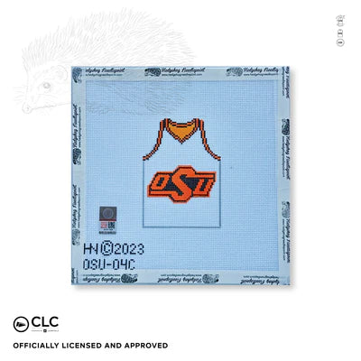 OSU White Basketball Jersey Canvas