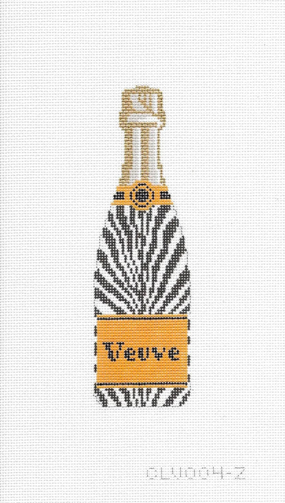 Veuve Bottle - Zebra Champagne Canvas