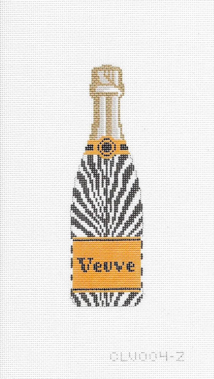 Veuve Bottle - Zebra Champagne Canvas